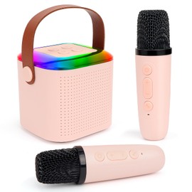 OWill Karaoke Machine 2 Microphones, Birthday Gifts for Girls Toys Age 3-15 Year Old Girls Gifts Kids Microphone Toys for 3-12 Year Old Girls Birthday Presents Microphone for Kids Toys