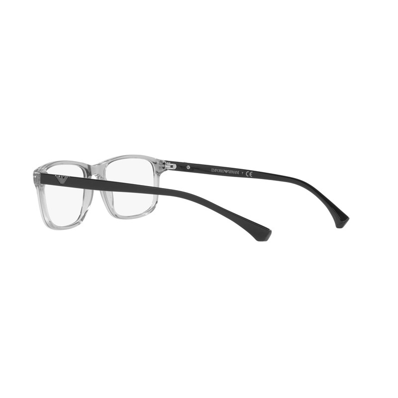 Emporio Armani Men's Ea3098 Sunglasses, Transparent Grey/Demo Lens, 53 mm
