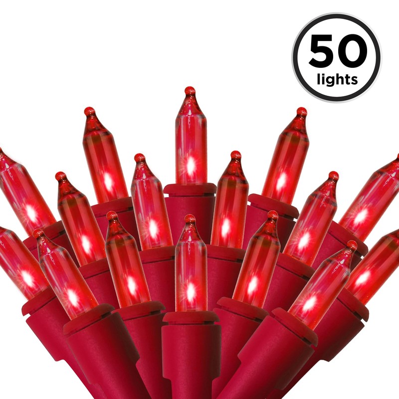 Brite Star 50 Lt Designer Series Mini Lights, Red, Red