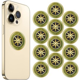 12 Pieces Cell Phone Blocker Protection Neutralizers Stickers for Smart Phones Tablets Laptops Computer WiFi Priner TV Electronic Devices Golden