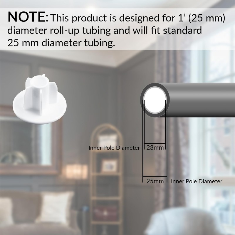 Tabanzhe Roller Blind Fittings-25mm Plastic Replacement Repair Kit for Curtain