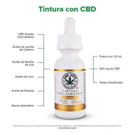 Aceite Cbdlife Natural Tintura De 500mg Gotas Sabor Naranja