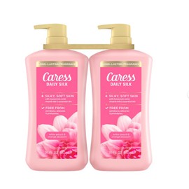 Caress Gel De Baño Hidratante Daily Silk, Melocotón Y Flor De Naranja, 30 Onzas Líquidas (Paquete De 2) 1 Unidad (Paquete De 2)