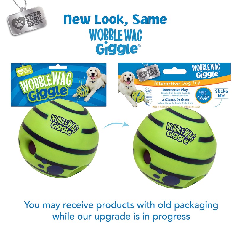 Wobble Wag Giggle Ball | Rolling Enrichment Toy for Fun