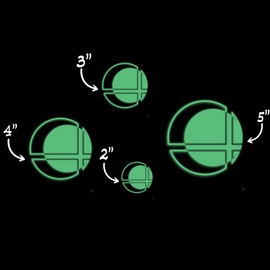 Star Star Inspired Movie Character Space Cold Order Glow in The Dark Sticker Decal for Phone Tablet Laptop Car Truck Window | 3" Sticker | Green