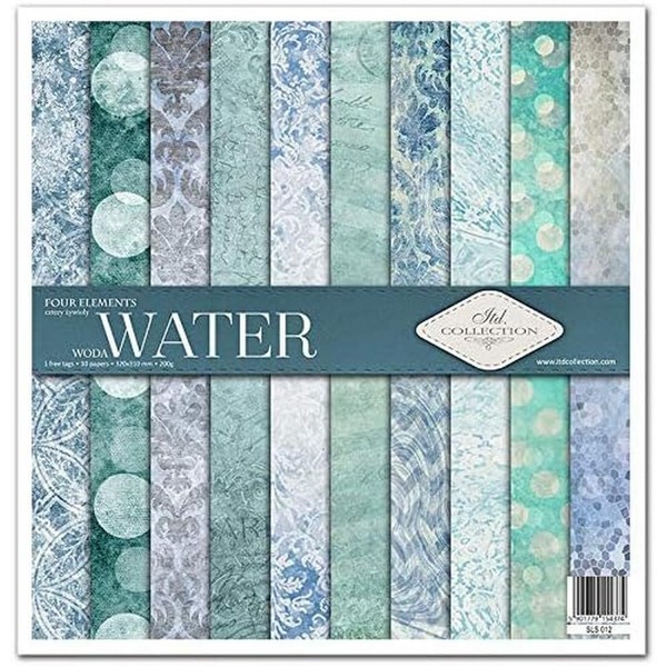 ITD Collection - Scrapbooking Pack, Scrapbooking Paper, Decorative Paper, Paper Size - 310 x 320 mm (Water)