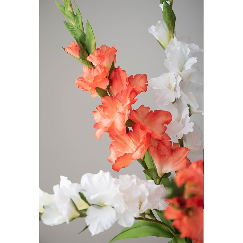 BQEE Long Stem Artificial Gladiolus Flower, Set of 2, Home/Wedding/Office