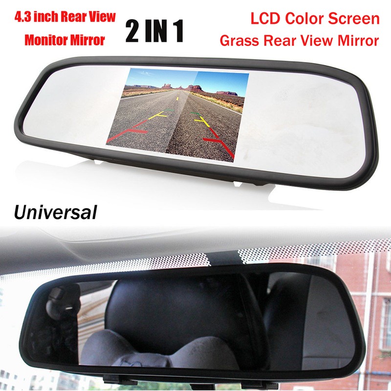 YUANTING Car Rear View IR Camera 4.3" Mirror Monitor For