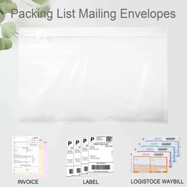 Packing Slip Envelope Pouches, 7.5'' X 5.5'' 200Pcs Shipping Label Sleeves, Top Loading Packing List, Packing List Mailing Envelopes, Clear Shipping Sleeves for Labels