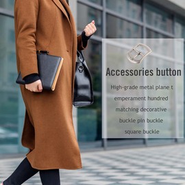 Kaimeilai Pack of 40 Roller Buckle, Belt Buckle Pin Buckle Closure, Shuny Buckles for Men and Women, Decoration Results for Bags, Leather Belt, Shoe (15 x 10 mm, Silver), silver