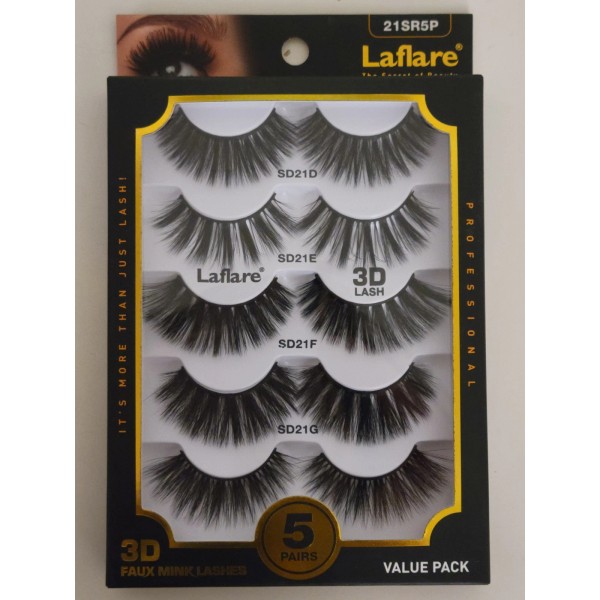 Laflare Premium Silk Lashes 3D Faux Mink Eyelashes ( 21SR5P