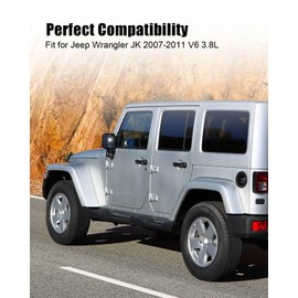 Engine Coolant Thermostat Housing Assembly Fit for Jeep Wrangler JK V6 3.8L 2007 2008 2009 2010 2011, Replace 4666149AA 85357 902-3038 CO34826 CH5357