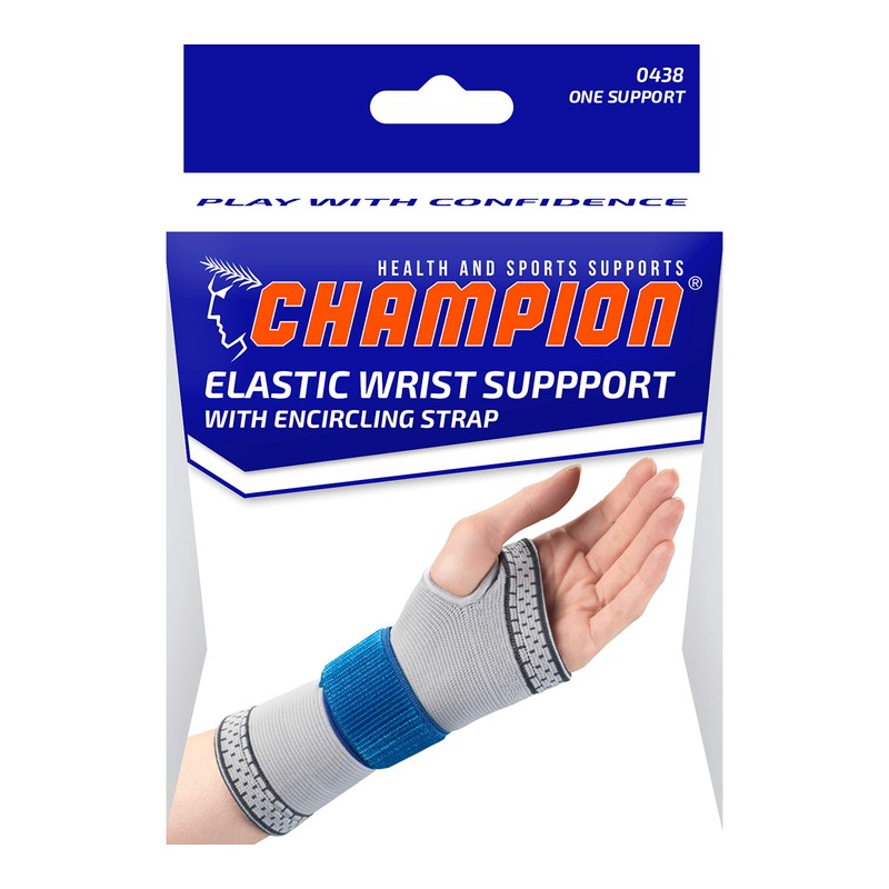 Elastic Wrist Support Compression Sleeve with Encircling Strap, Small