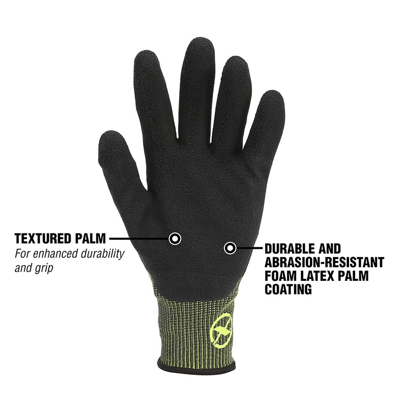 Flexzilla GC220L Foam Latex Dip, Black, L General Purpose Glove