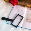 Large Rectangular Handheld Magnifying Glass，5X Magnification，4x2inches Handheld Magnifier，Scratch Resistant Glass