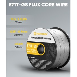H HZXVOGEN E71T-GS .035''Gasless Flux Core MIG Welding Wire for Steel - 2.2 Pound Spool（3Packs）