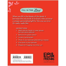 About You Book Fill in the Love Fill-in-the-Blank Book Gift Journal