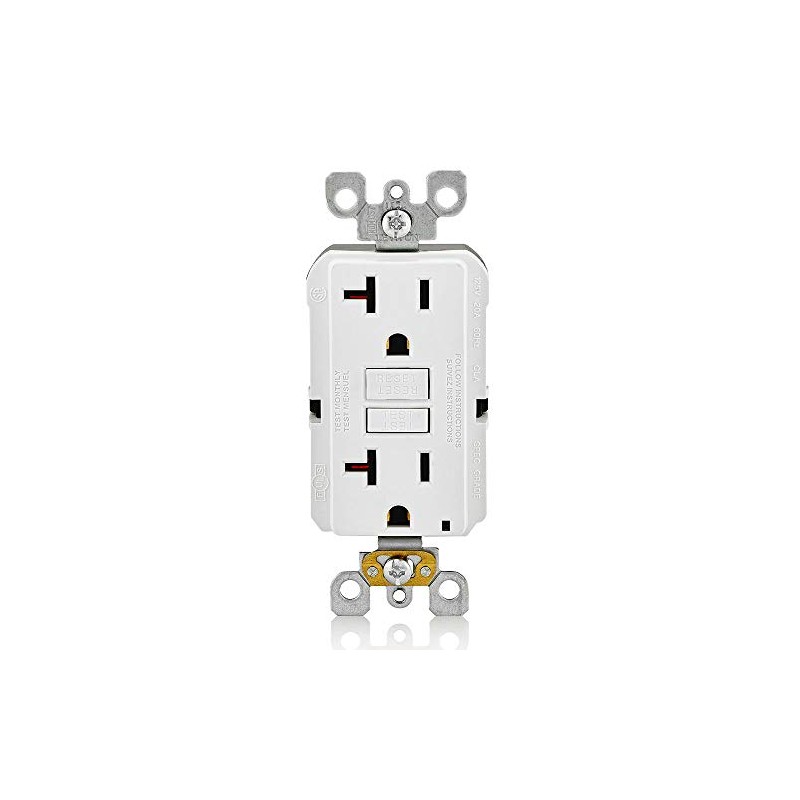 Leviton Self-Test SmartlockPro Slim GFCI Non-Tamper-Resistant Receptacle with LED Indicator