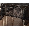 Warm Home Designs 60 x 84 Lace Tablecloth. Black Rectangle