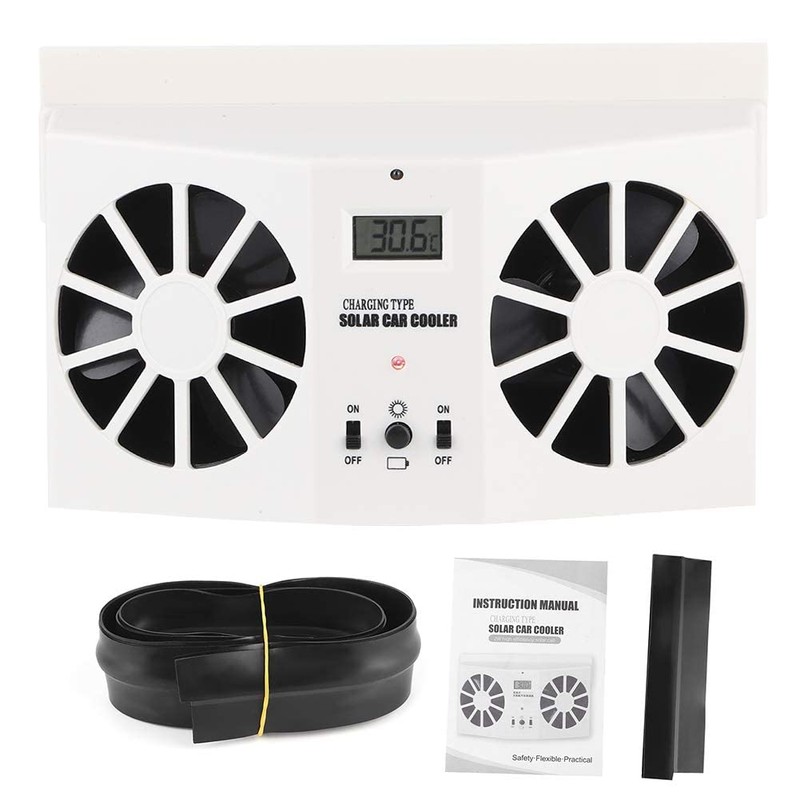 Acouto Ventilador Solar para Auto, Ventilador Solar Universal para Ventana