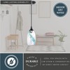 VAXCEL Milano Bronze Mini Pendant Ceiling Light Blue Glass