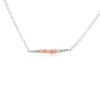 Tiny Sparkling Pink Peruvian Opal Faceted Bead Bar Necklace in