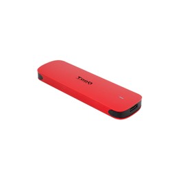 TOOQ TQE-2201R - External Enclosure for M.2 NVMe SSD - Red Aluminium