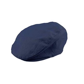 Bienzoe Boys Newsboy Baker Hat: Kids Cotton Linen Golf Outfit Cap Navy 6/8
