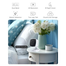 blurams Cameras for Home Security 5G&2.4G, 2K Security Camera Indoor, Pet Camera with Phone App, Indoor Camera w/AI Motion Detection, 2-Way Audio, Compatible with Alexa&Google Home Assistant