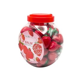 Bálsamo Labial de Fresa Lip Balm 60 Pcs - Hidratante, Protector de Labios Secos y Agrietados con un Delicioso Aroma a Efecto de Larga Duración.
