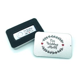 Our Wedding Photos 32gb White USB Flash Drive Memory Stick in Gift Tin (32gb)
