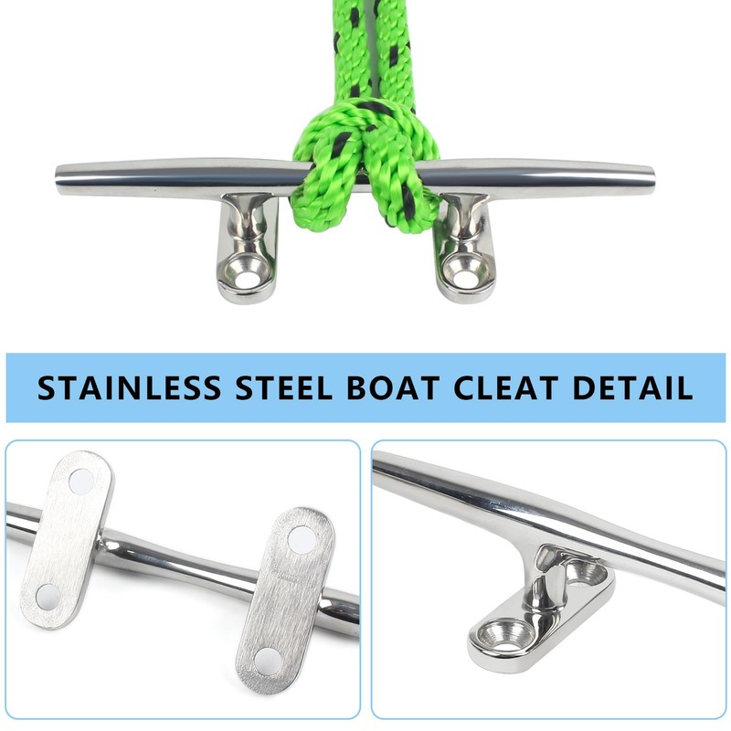 BALAVA 316 Stainless Steel Boat Cleats 6 inch,Boat Dock Cleats,Boat