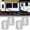 CNNELL 4Pcs Chrome Wheel Center Caps Fit 3 1/4", 3.25"