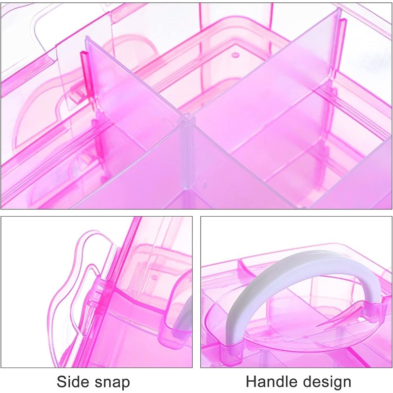 Daletu Sorting Boxes for Small Parts with Lid, Plastic Storage