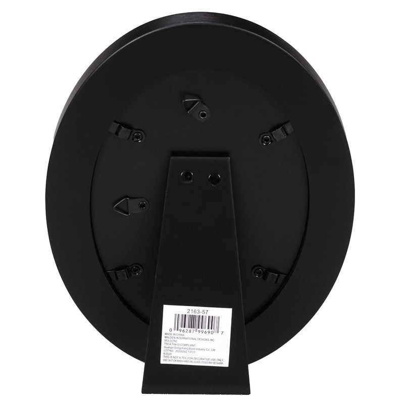 Malden Classic Oval Black Wood Picture Frame, 5 by 7-Inch