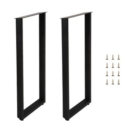 iWEDN 40 Inch Bar Height Table Legs, Heavy Duty Metal Legs for Table, Home DIY Furniture Legs, Set of 2 (40inch Height, 45cm Width, Rectangular)