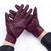 Riparo Men's Vegan Leather Full-finger Driving Touchscreen Gloves (X-Small, Dark