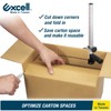 Excell Carton Sizer with Safety Blade Cover to Reduce Boxes