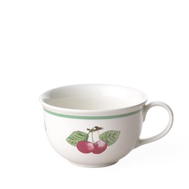 Villeroy und Boch Charm und Breakfast French Garden Café au Lait-Tasse, 500 ml, Höhe: 7 cm, Premium Porzellan, Weiß/Bunt