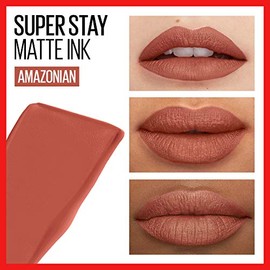 Labial líquido indeleble Matte Ink Maybelline, tono70 amazonian  Labial líquido indeleble Matte Ink, tono 65
