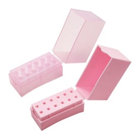 COLLBATH Nail Drill Bits Set Box 2pcs Nail Drill Bits Organizing Boxes for Manicure Tool Display