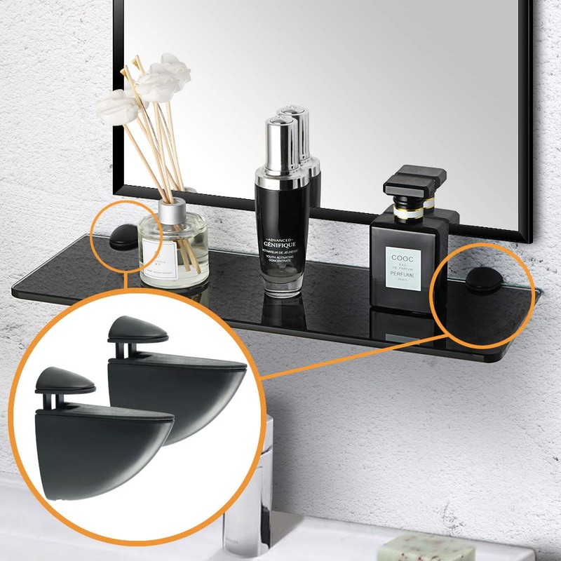 Alise 2 Pcs Adjustable Brackets Board/Glass Floating Shelf Brackets Wall
