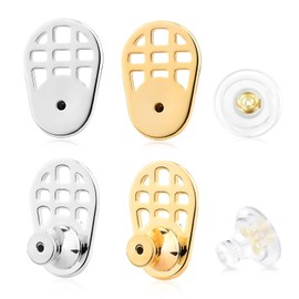 Juego de Levantadores para Aretes Pesados con Respaldos de Silicona