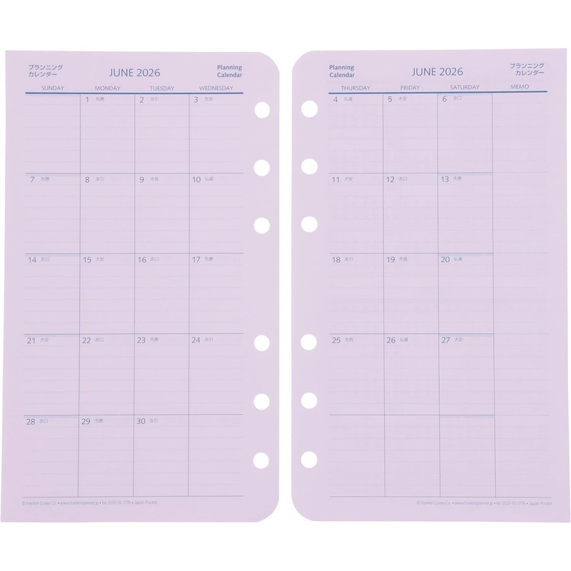Franklin Planner Original Daily Refill, 12 Month Edition, Starts July