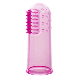 Baby Finger Toothbrushes Teething Brush Toddler Clean Teeth Soft Bristles Dental Oral Hygiene Case (Pink)