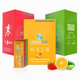 Hidra2go, Electrolitos Sin Azucar, Con Vitamina C, Complejo B, Magnesio Y Potasio, 30 Sobres, Sabores Naranja Manarina, Lima Limon Y Fresa            