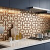 OYASIMI 10-Sheets Peel and Stick Backsplash Tiles, PVC Mixed Metallic