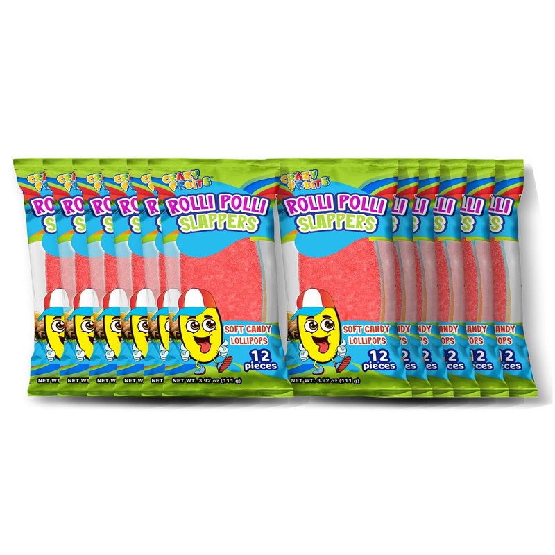 Crazy Fruits Rolli Polli Slappers 12 Bags of 12 Count