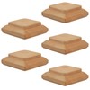 4x4 Traditional Flat Wood Post Caps (5-Pack) - One-Piece Miterless