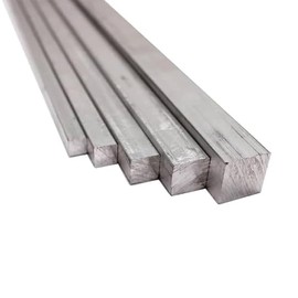 Barra Quadra in Acciaio Inox Aisi 304 Da 6 a 30 mm in diverse lunghezze (Ø 25x25 mm lunga 1 Metro)